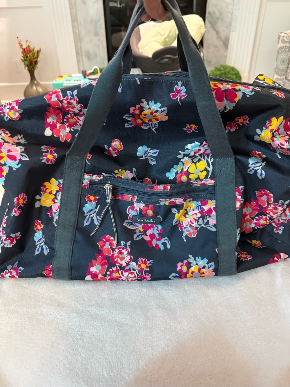 Vera Bradley Lighten Up Floral Duffle Bag EUC